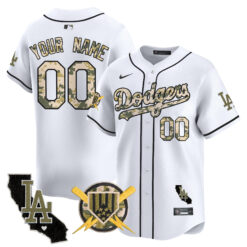 Dodgers Armed Forces Day Vapor Premier Limited Custom Jersey - All Stitched