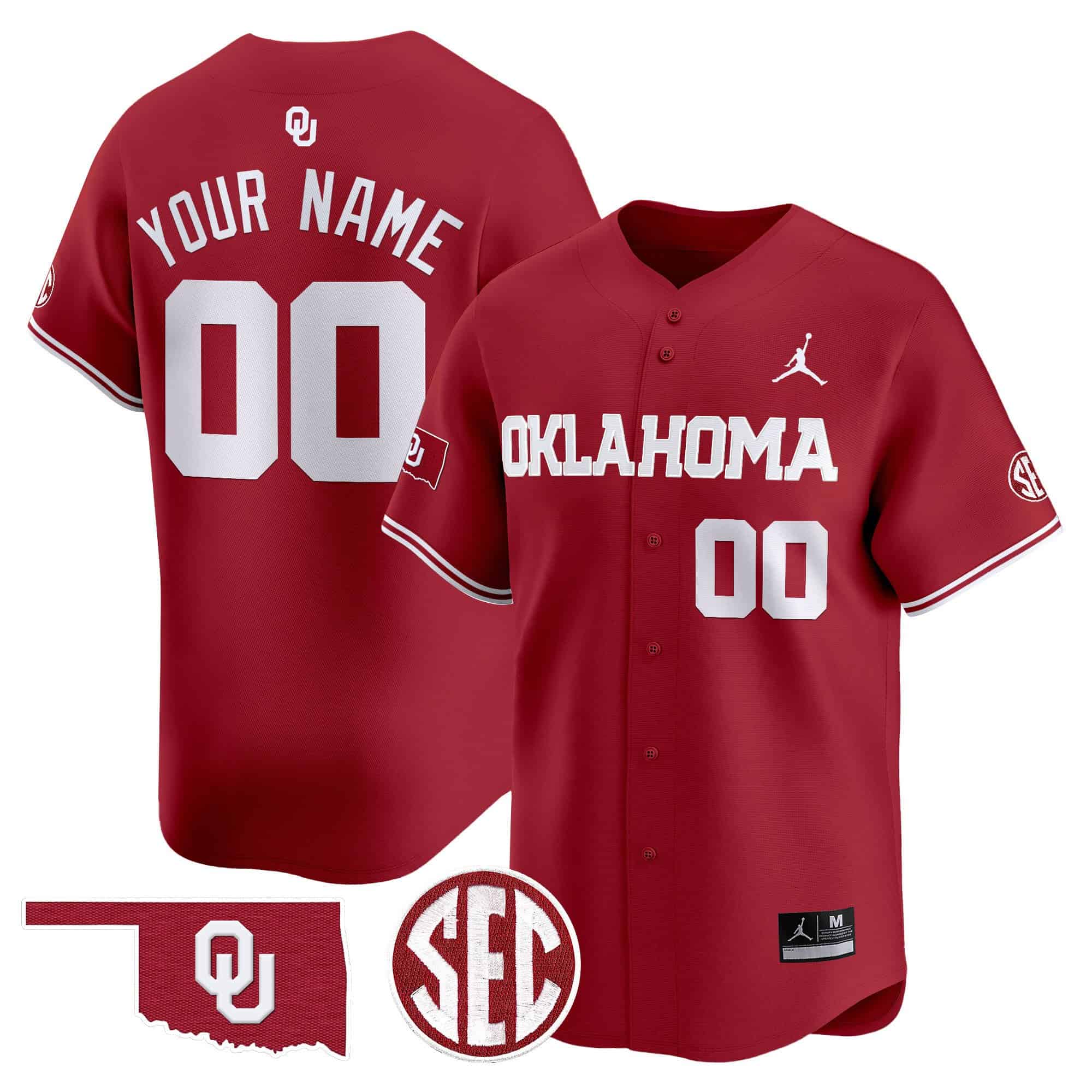 Oklahoma Sooners 2024 Vapor Premier Limited Custom Jersey - Sec Patch 