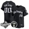 Dodgers 2025 World Series Vapor Premier Limited Custom Jersey - LA Gothic Edition - All Stitched