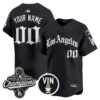 Dodgers 2025 World Series Champions Vapor Premier Limited Custom Jersey - LA Gothic Edition - All Stitched