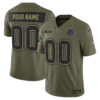 Dallas Cowboys 2025 Salute to Service Vapor Limited Custom Jersey - All Stitched