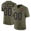 San Francisco 49ers 2025 Salute to Service Vapor Limited Custom Jersey - All Stitched