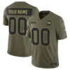 Green Bay Packers 2025 Salute to Service Vapor Limited Custom Jersey - All Stitched
