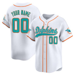 Miami Dolphins 2025 Vapor Baseball Custom Jersey - All Stitched