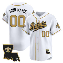 New Orleans Saints 2025 Vapor Baseball Custom Jersey - All Stitched