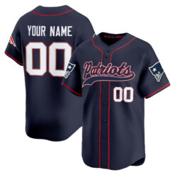 New England Patriots 2025 Vapor Baseball Custom Jersey - All Stitched