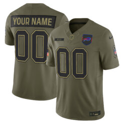 Buffalo Bills 2025 Salute to Service Vapor Limited Custom Jersey - All Stitched
