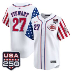 Men’s Cincinnati Reds “America250 Edition” Vapor Premier Limited Jersey – All Stitched