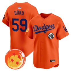 Men's Los Angeles Dodgers x Dragon Ball Vapor Premier Limited Jersey - All Stitched